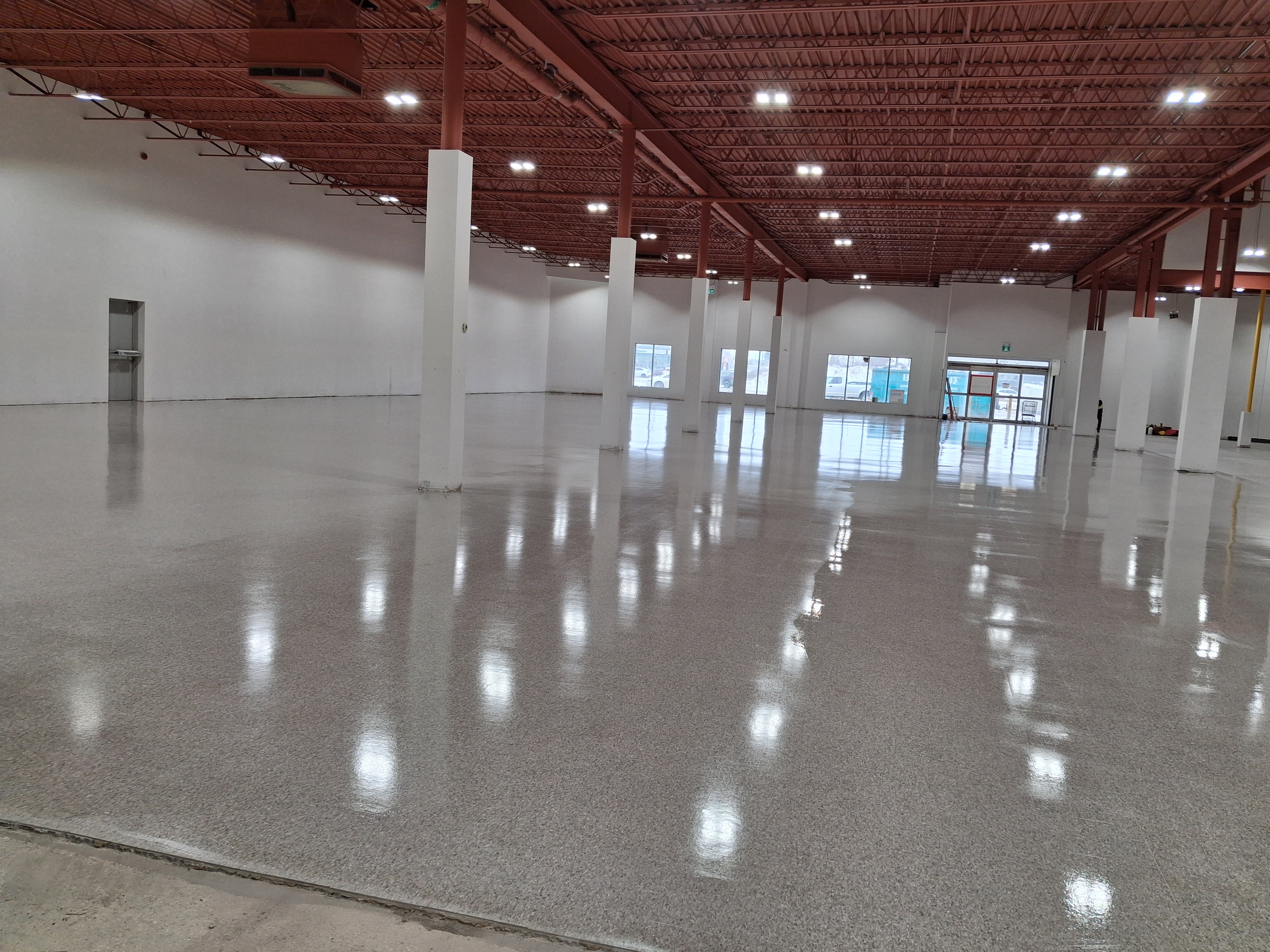 Clean and polished commercial floor
